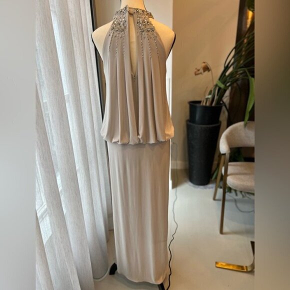 Mignon Light Grey Evening/Party Gown with Rhinestones - Picture 2 of 15